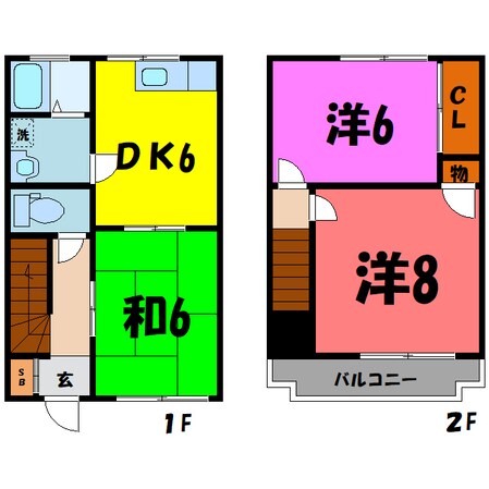 エースハイツ（前橋市荒牧町）の物件間取画像